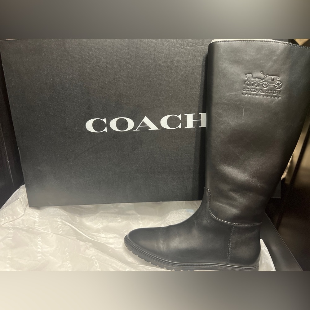 Coach Flynn Leather Riding Boots